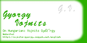 gyorgy vojnits business card